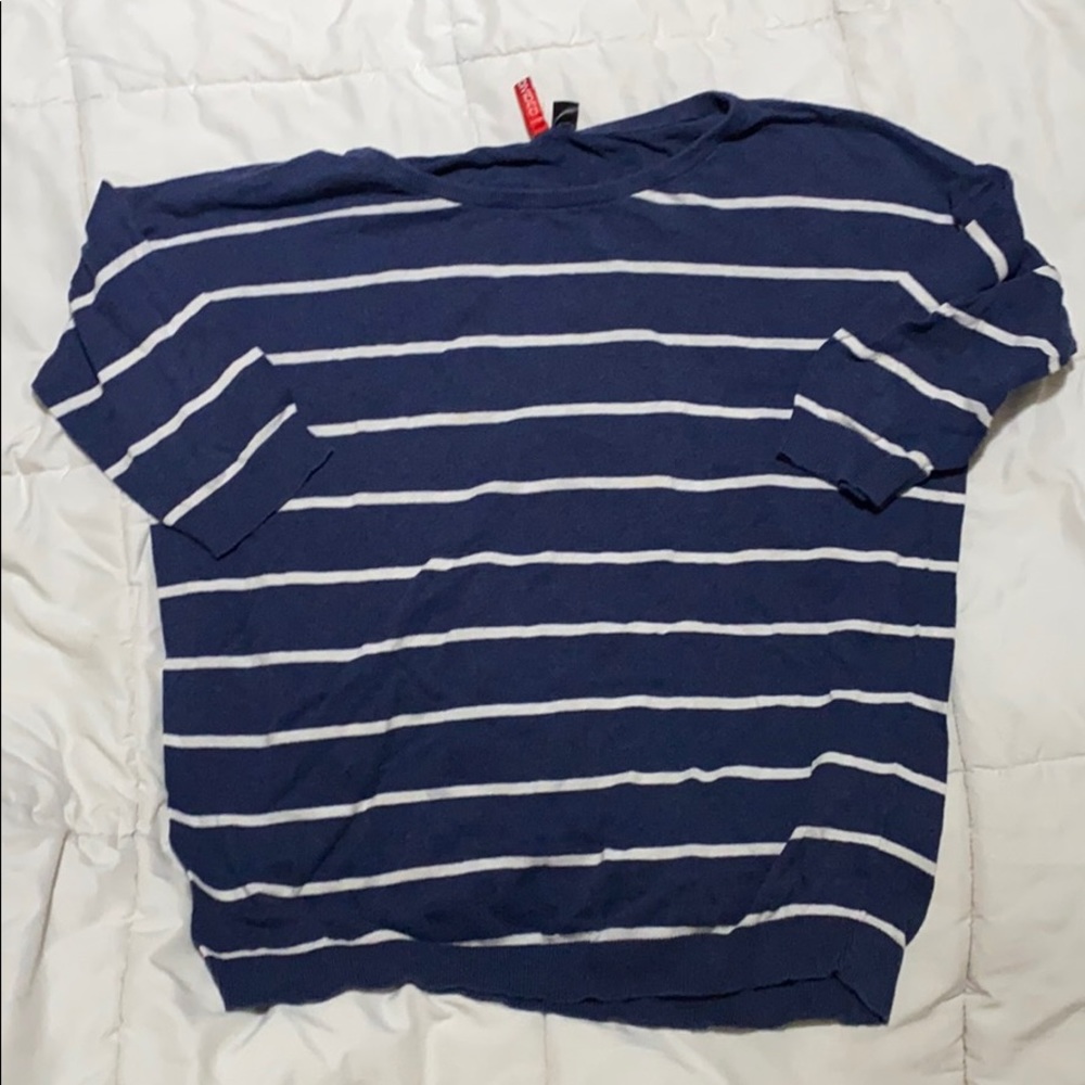 H&M Blue Oversized 3/4 longsleeve